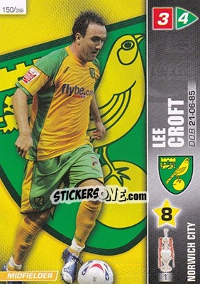 Sticker Lee Croft - Coca-Cola Championship 2007-2008 n. 150 - Panini