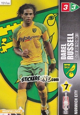 Sticker Darel Russell - Coca-Cola Championship 2007-2008 n. 151 - Panini