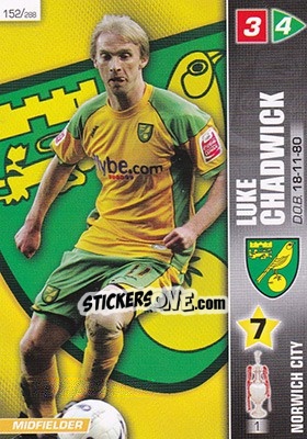 Sticker Luke Chadwick - Coca-Cola Championship 2007-2008 n. 152 - Panini