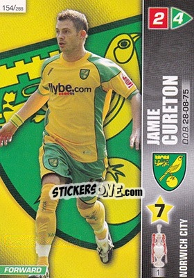 Sticker Jamie Cureton - Coca-Cola Championship 2007-2008 n. 154 - Panini