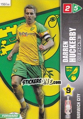 Sticker Darren Huckerby - Coca-Cola Championship 2007-2008 n. 156 - Panini