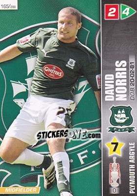 Sticker David Norris - Coca-Cola Championship 2007-2008 n. 165 - Panini