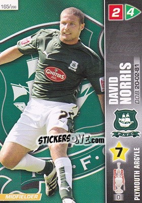 Sticker David Norris - Coca-Cola Championship 2007-2008 - Panini