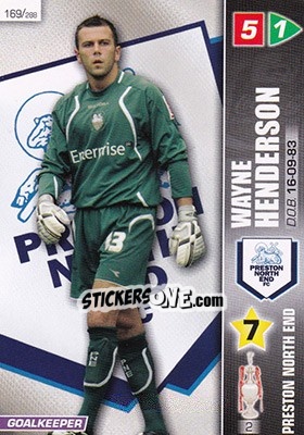 Sticker Wayne Henderson - Coca-Cola Championship 2007-2008 n. 169 - Panini
