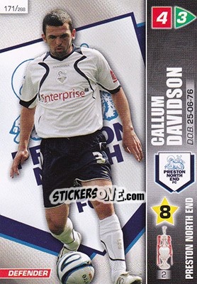 Sticker Callum Davidson - Coca-Cola Championship 2007-2008 n. 171 - Panini