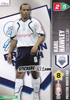 Sticker Karl Hawley - Coca-Cola Championship 2007-2008 n. 179 - Panini