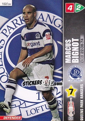 Sticker Marcus Bignot - Coca-Cola Championship 2007-2008 n. 182 - Panini