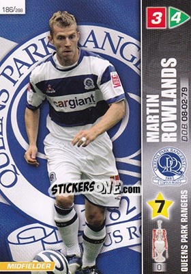 Sticker Martin Rowlands - Coca-Cola Championship 2007-2008 n. 186 - Panini