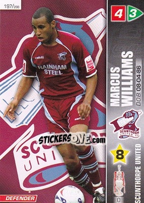 Sticker Marcus Williams - Coca-Cola Championship 2007-2008 n. 197 - Panini