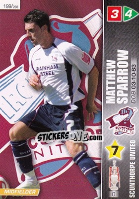 Sticker Matthew Sparrow - Coca-Cola Championship 2007-2008 - Panini