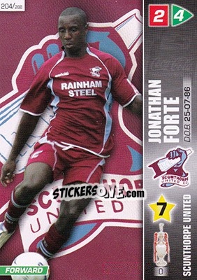 Cromo Jonathan Forte - Coca-Cola Championship 2007-2008 n. 204 - Panini