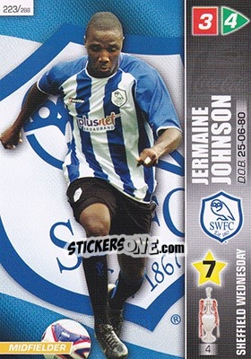 Sticker Jermaine Johnson - Coca-Cola Championship 2007-2008 n. 223 - Panini