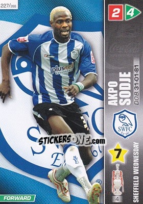 Sticker Akpo Sodje - Coca-Cola Championship 2007-2008 n. 227 - Panini