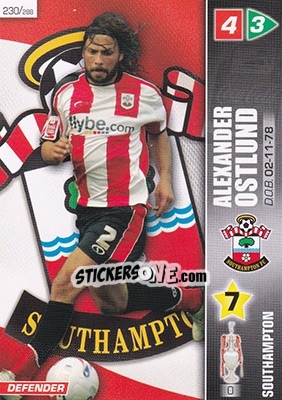Figurina Alexander Ostlund - Coca-Cola Championship 2007-2008 n. 230 - Panini
