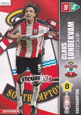 Sticker Claus Lundekvam - Coca-Cola Championship 2007-2008 - Panini