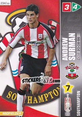 Sticker Andrew Surman - Coca-Cola Championship 2007-2008 n. 234 - Panini