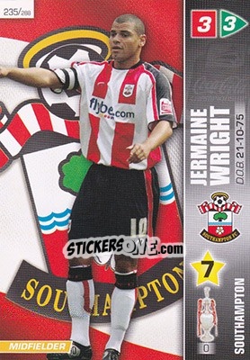Sticker Jermaine Wright - Coca-Cola Championship 2007-2008 n. 235 - Panini