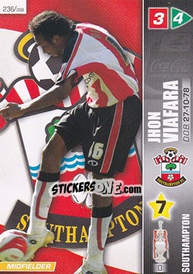 Sticker Jhon Viafara - Coca-Cola Championship 2007-2008 n. 236 - Panini