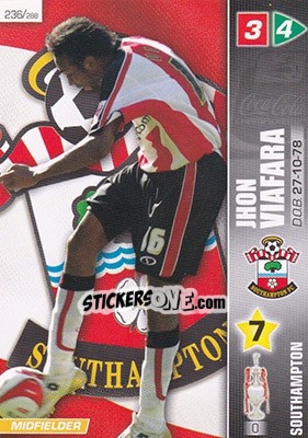 Cromo Jhon Viafara - Coca-Cola Championship 2007-2008 - Panini