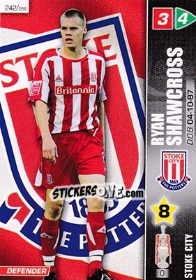 Sticker Ryan Shawcross - Coca-Cola Championship 2007-2008 n. 242 - Panini