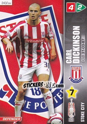 Sticker Carl Dickinson - Coca-Cola Championship 2007-2008 - Panini