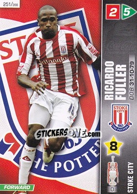Sticker Ricardo Fuller - Coca-Cola Championship 2007-2008 n. 251 - Panini