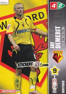 Sticker Jay Demerit - Coca-Cola Championship 2007-2008 n. 255 - Panini