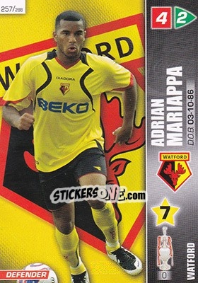 Sticker Adrian Mariappa - Coca-Cola Championship 2007-2008 n. 257 - Panini