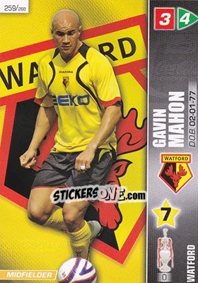 Sticker Gavin Mahon - Coca-Cola Championship 2007-2008 n. 259 - Panini