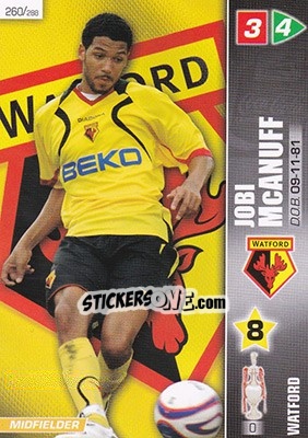 Sticker Jobi McAnuff - Coca-Cola Championship 2007-2008 n. 260 - Panini