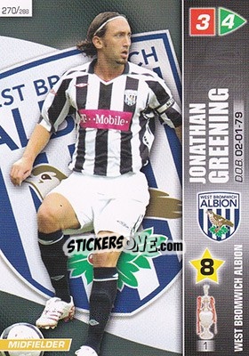 Figurina Jonathan Greening - Coca-Cola Championship 2007-2008 n. 270 - Panini