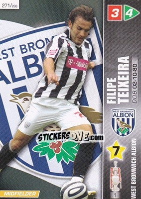 Cromo Filipe Teixeira - Coca-Cola Championship 2007-2008 n. 271 - Panini