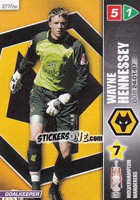 Sticker Wayne Hennessey - Coca-Cola Championship 2007-2008 n. 277 - Panini