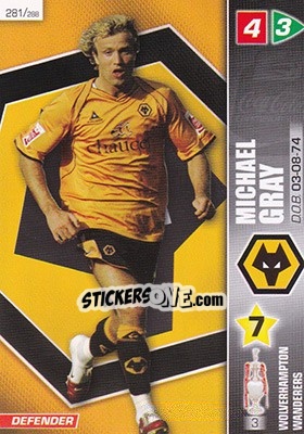 Sticker Michael Gray - Coca-Cola Championship 2007-2008 n. 281 - Panini