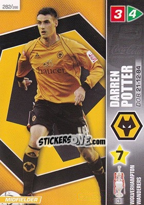Sticker Darren Potter - Coca-Cola Championship 2007-2008 n. 282 - Panini
