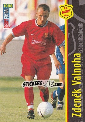 Sticker Valnoha - Ceský Fotbal 1998 - Panini