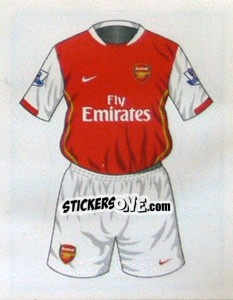 Sticker Arsenal home kit - Premier League Inglese 2007-2008 n. 16 - Merlin