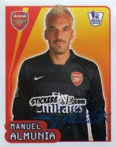 Sticker Manuel Almunia - Premier League Inglese 2007-2008 - Merlin