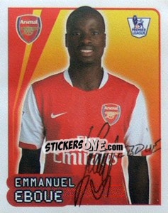 Figurina Emmanuel Eboue - Premier League Inglese 2007-2008 - Merlin