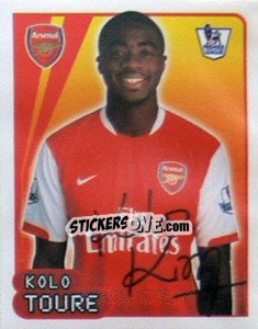 Sticker Kolo Toure - Premier League Inglese 2007-2008 - Merlin