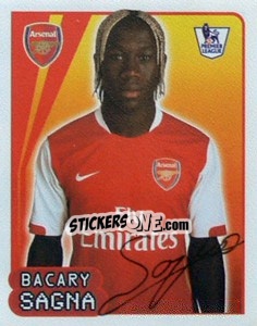 Sticker Bacary Sagna - Premier League Inglese 2007-2008 n. 24 - Merlin