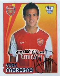 Sticker Cesc Fabregas - Premier League Inglese 2007-2008 n. 25 - Merlin