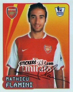 Sticker Mathieu Flamini - Premier League Inglese 2007-2008 n. 28 - Merlin