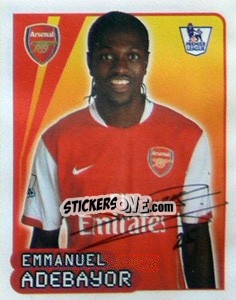 Cromo Emmanuel Adebayor - Premier League Inglese 2007-2008 - Merlin