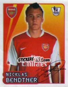 Sticker Nicklas Bendtner - Premier League Inglese 2007-2008 n. 32 - Merlin