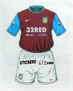 Cromo Aston Villa home kit - Premier League Inglese 2007-2008 - Merlin