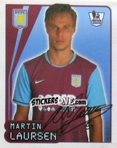 Cromo Martin Laursen - Premier League Inglese 2007-2008 - Merlin
