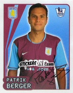 Cromo Patrik Berger - Premier League Inglese 2007-2008 n. 60 - Merlin