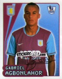 Figurina Gabriel Agbonlahor - Premier League Inglese 2007-2008 - Merlin
