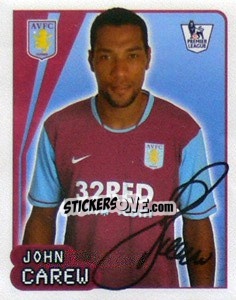 Sticker John Carew - Premier League Inglese 2007-2008 n. 64 - Merlin